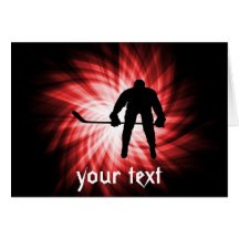 Hockey rouge cartes de vœux