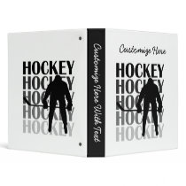 Hockey Silhouette T-shirts and Gifts Vinyl Binder