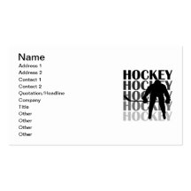 Hockey Silhouette T-shirts and Gifts Business Card