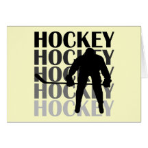 Hockey Silhouette T-shirts and Gifts Card