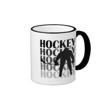 Hockey Silhouette T-shirts and Gifts Coffee Mugs
