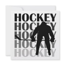 Hockey Silhouette T-shirts and Gifts Personalized Announcement