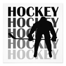 Hockey Silhouette T-shirts and Gifts Personalized Announcement