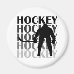 Hockey Silhouette T-shirts and Gifts Fridge Magnets