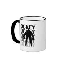 Hockey Silhouette T-shirts and Gifts Coffee Mugs