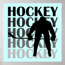 Hockey Silhouette T-shirts and Gifts Print