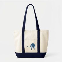 Hockey Silhouette Tote Bags