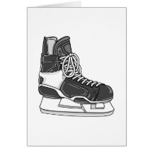 Hockey Skate Greeting Cards