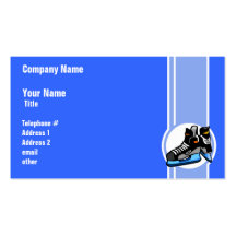 Hockey Skates; Blue Business Card