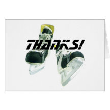 Hockey Skates-Thanks! Greeting Cards
