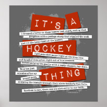 Hockey Slang Poster