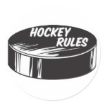 HOCKEY ROUND STICKER