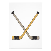 Hockey Sticks Custom Invites