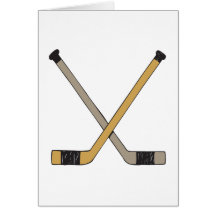 Hockey Sticks Greeting Cards