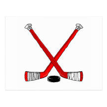 Hockey Sticks Post Card