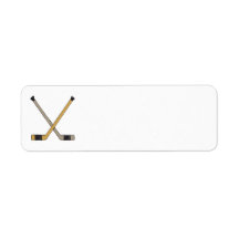 Hockey Sticks Return Address Label