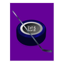 Hockey sur glace Puc et cadeau d'amants d'hockey d Carte Postale
