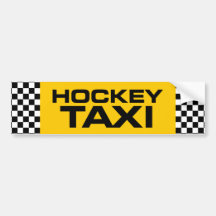Hockey Taxi Bumper Stickers