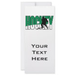 hockey text green rack cards