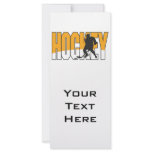 hockey text orange rack cards