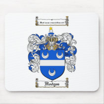 HODGES FAMILY CREST -  HODGES COAT OF ARMS MOUSE MATS