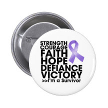 Hodgkin Lymphoma Strength Victory Pinback Buttons