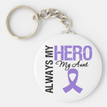 Hodgkin's Disease Aunt Always My Hero Keychain
