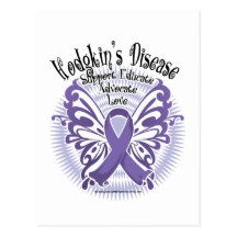 Hodgkins Disease Butterfly 3 Post Card