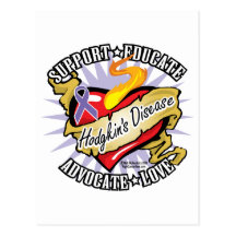 Hodgkin's Disease Classic Heart Postcard