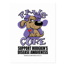 Hodgkin's Disease Paws for the Cure Postcards