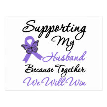 Hodgkin's Disease Supporting Husband Postcards