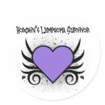 Hodgkin's Disease Survivor Heart Tattoo Sticker
