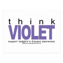 Hodgkin's Disease Think Violet Postcard