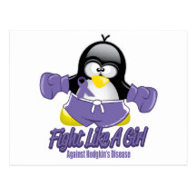 Hodgkin's Fighting Penguin Postcards
