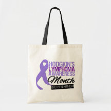 Hodgkins Lymphoma Awarenes Month Draped Ribbon Bags