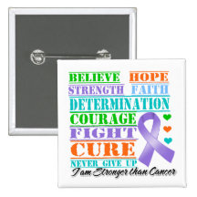 Hodgkin's Lymphoma Believe Strength Determination Pinback Button