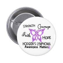 Hodgkin's Lymphoma Celtic Butterfly 3 Buttons