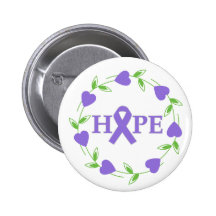 Hodgkin's Lymphoma Hearts of Hope Pinback Button