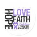 Hodgkin's Lymphoma HOPE LOVE FAITH stickers