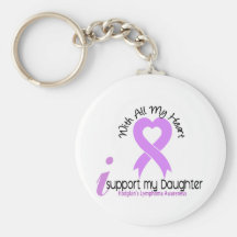 Hodgkins Lymphoma I Support My Daughter Key Chain