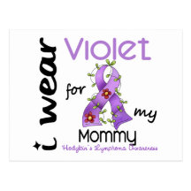 Hodgkins Lymphoma I Wear Violet For My Mommy 43 Post Cards