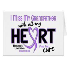 Hodgkins Lymphoma Miss With All My Heart Grandfath Cards