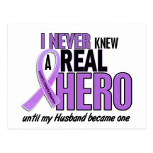 Hodgkins Lymphoma REAL HERO 2 Husband Postcards