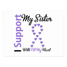 Hodgkins Lymphoma Support Sister Postcards