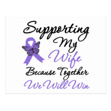 Hodgkin's Lymphoma  Supporting Wife Post Card
