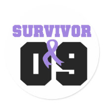 Hodgkins Lymphoma Survivor 09 Years Round Stickers