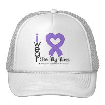 Hodgkins Lymphoma Violet Heart Support Niece Trucker Hat