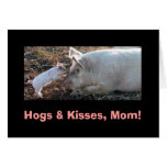 Hogs & Kisses, Mom! Card