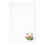 hogs pig out pigs funny cartoon stationery