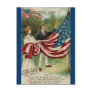 Hoisting the Flag on Memorial Day Postcard